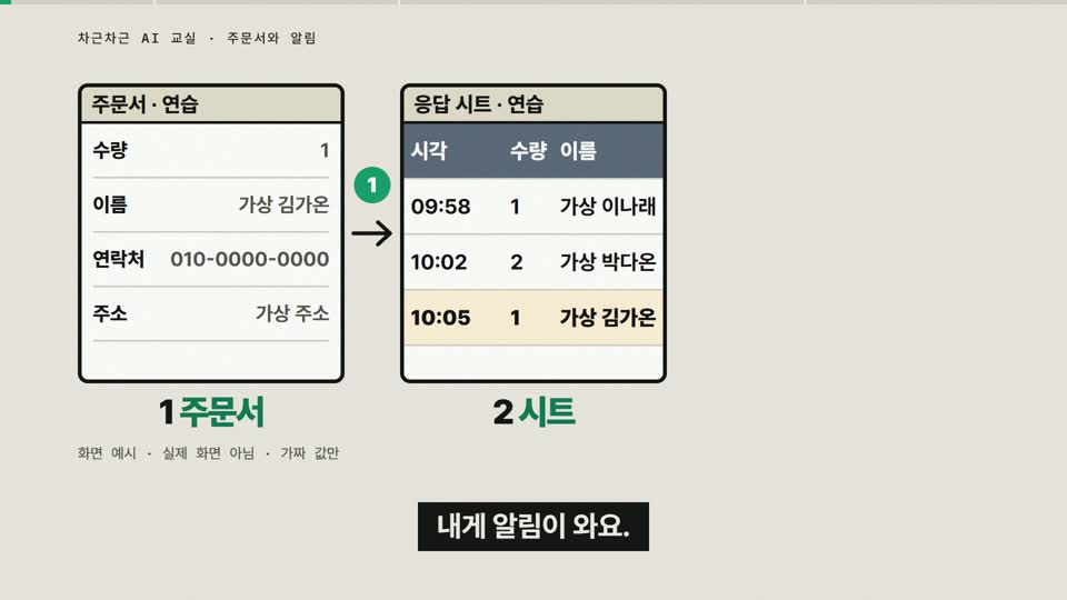 강의 화면 — 시작